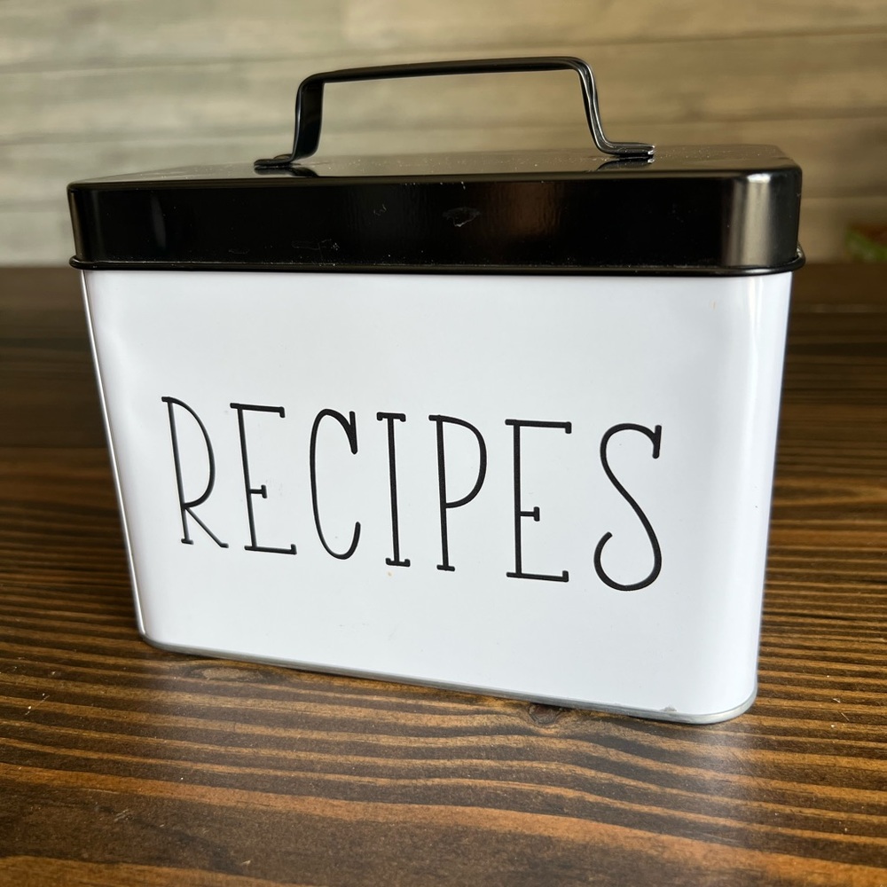 Black and White Recipe Box